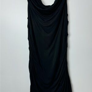 elie tahari black stretch knit dress size xl 1921